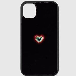 Neon Rainbow Heart Phone Case